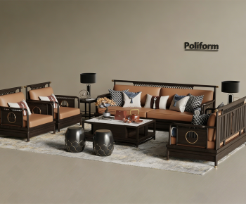 New Chinese Style Sofa Combination-ID:330842022
