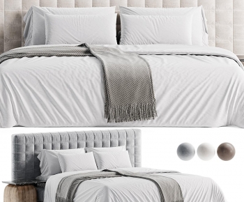 Modern Double Bed-ID:938930597