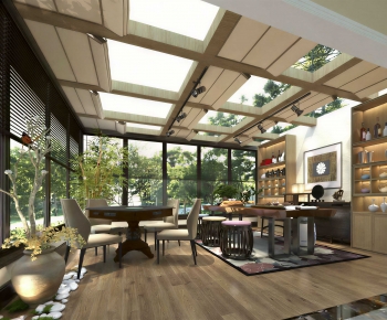 New Chinese Style Glass Sun Room-ID:548136952