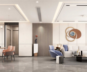 Modern A Living Room-ID:498617893