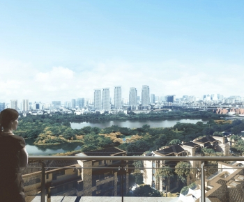 Modern Architectural Bird's-eye View Planning-ID:325071104