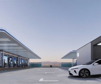 Modern Outdoor Parking Lot-ID:113895897