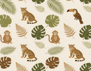 ModernAnimal And Plant Pattern Wallpaper