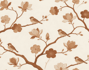 ModernAnimal And Plant Pattern Wallpaper