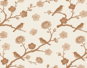 ModernAnimal And Plant Pattern Wallpaper