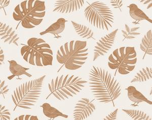 ModernAnimal And Plant Pattern Wallpaper