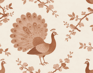 ModernAnimal And Plant Pattern Wallpaper
