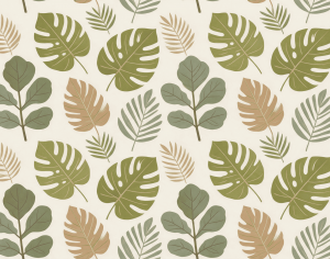 ModernAnimal And Plant Pattern Wallpaper