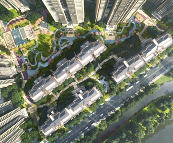 Modern Architectural Bird's-eye View Planning-ID:393769767