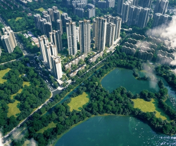 Modern Architectural Bird's-eye View Planning-ID:679039961