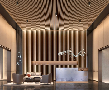 Modern Office Reception Desk-ID:689909938