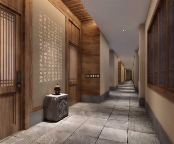 New Chinese Style Hallway-ID:144391196