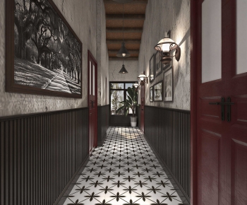 Retro Style Hallway-ID:771435027