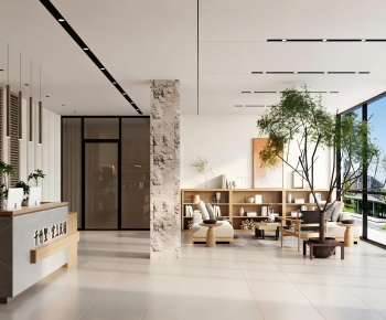 Modern Office Reception Desk-ID:667357924