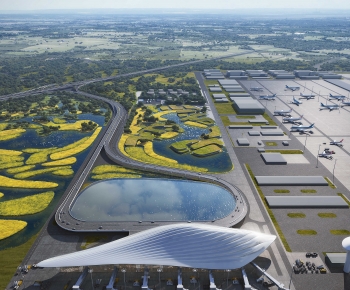 Modern Architectural Bird's-eye View Planning-ID:272037984