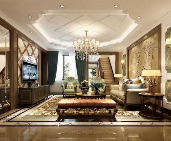 European Style A Living Room-ID:694123988