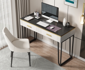 Modern Computer Desk And Chair-ID:525541076