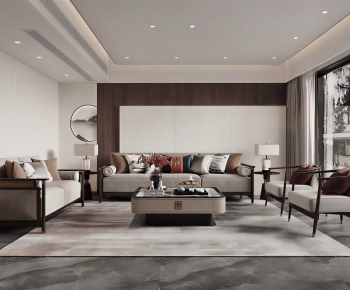 New Chinese Style A Living Room-ID:220534096