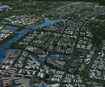 Modern Architectural Bird's-eye View Planning-ID:159260036