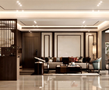 New Chinese Style A Living Room-ID:879632001
