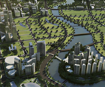 Modern Architectural Bird's-eye View Planning-ID:662827975