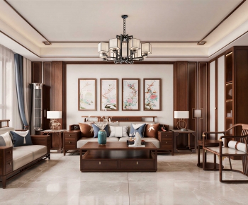 New Chinese Style A Living Room-ID:227005967