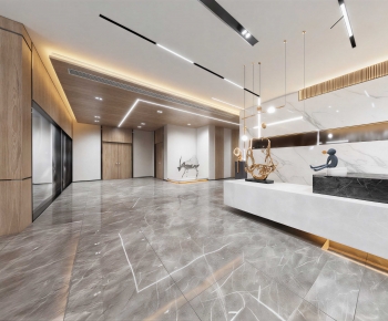 Modern Office Reception Desk-ID:597054002