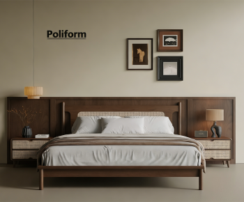 Modern Double Bed-ID:919652943