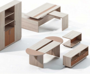 Modern Office Desk And Chair-ID:291059093