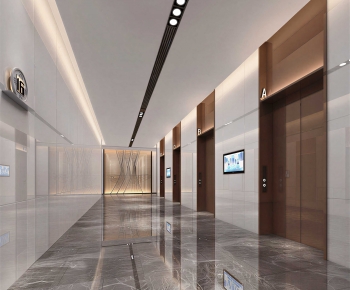Modern Office Elevator Hall-ID:820734984
