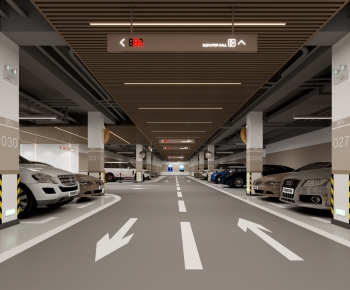 Modern Underground Parking Lot-ID:440941109