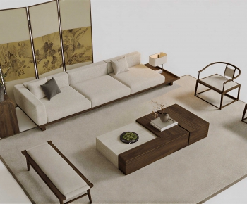 New Chinese Style Sofa Combination-ID:144087085