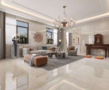 Simple European Style A Living Room-ID:383255961