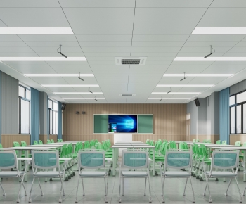 Modern School Classrooms-ID:591356998