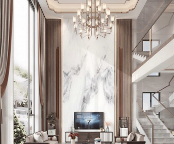 New Chinese Style A Living Room-ID:182848935