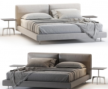 Modern Double Bed-ID:939805036