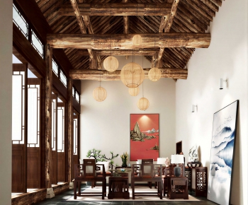 New Chinese Style A Living Room-ID:262192011
