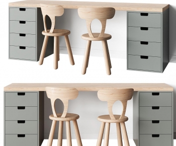Modern Computer Desk And Chair-ID:843630083