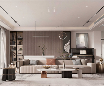Modern A Living Room-ID:631809956