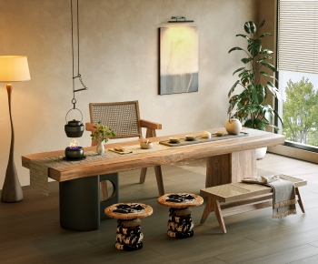 Wabi-sabi Style Tea Tables And Chairs-ID:699976925