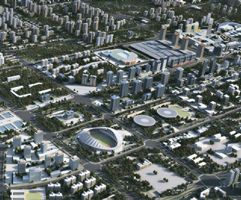 Modern Architectural Bird's-eye View Planning-ID:415797009