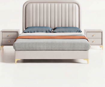 Modern Double Bed-ID:606598946