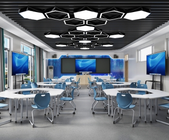 Modern School Classrooms-ID:907679089