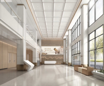 Modern Office Reception Desk-ID:687170031