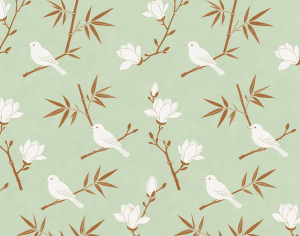ModernAnimal And Plant Pattern Wallpaper
