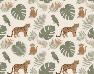 ModernAnimal And Plant Pattern Wallpaper