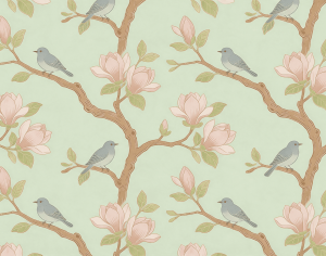 ModernAnimal And Plant Pattern Wallpaper