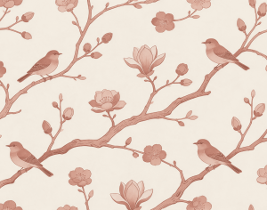 ModernAnimal And Plant Pattern Wallpaper
