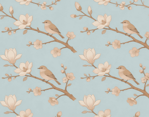 ModernAnimal And Plant Pattern Wallpaper