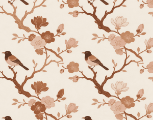 ModernAnimal And Plant Pattern Wallpaper